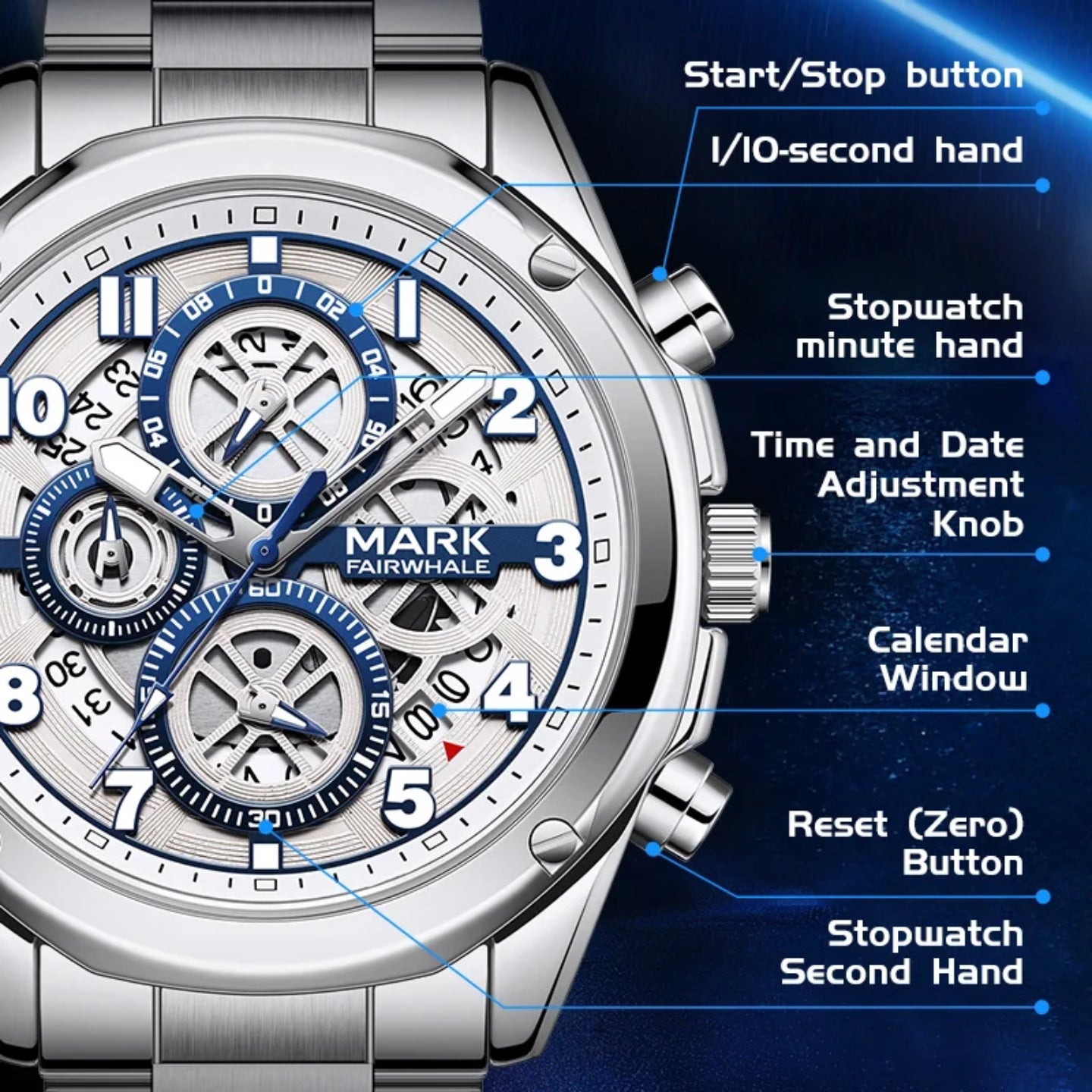 Upgrade your wrist game – Classic Chronograph Watch for Business & Casual Wear