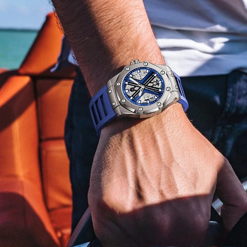 Men’s Minimalist Quartz Watch with Silicone Comfort - Upgrade Your Style Instantly